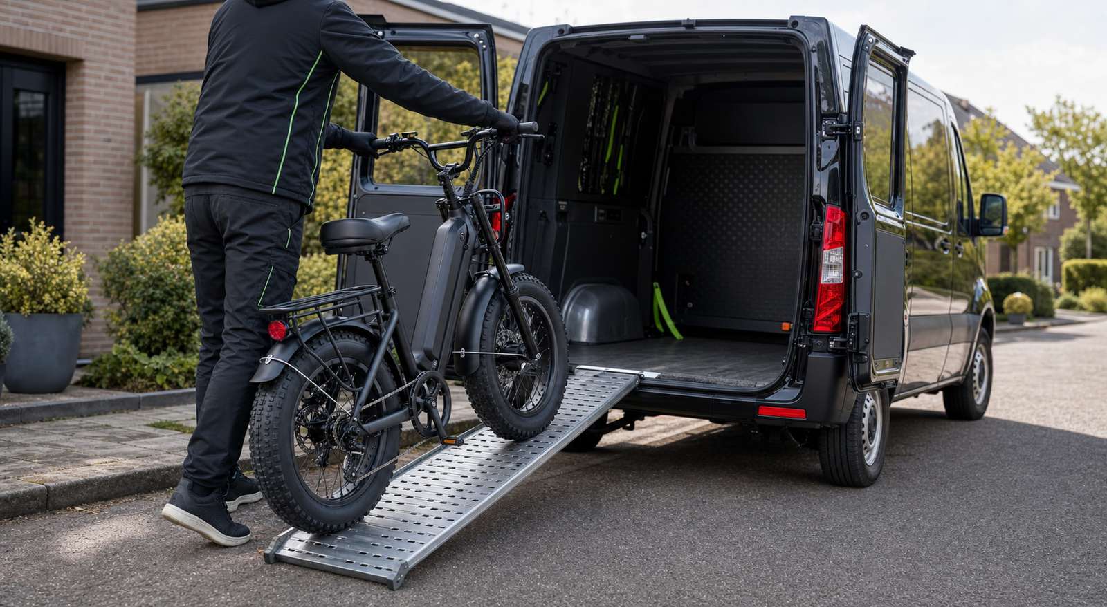 Fatbike wordt opgehaald voor reparatie